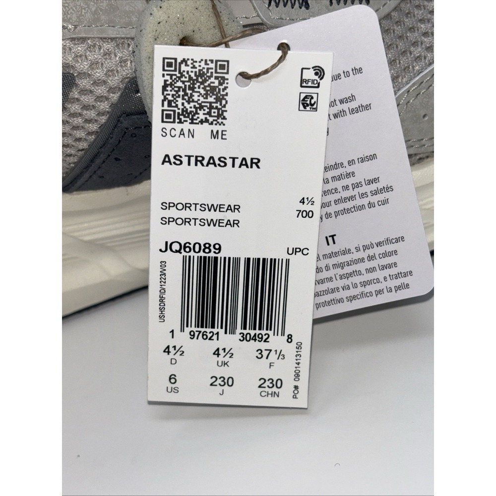 Adidas Astrastar Shoes Womens Size 6 Beige Grey Cloudfoam Comfort JQ6089 - Picture 10 of 12